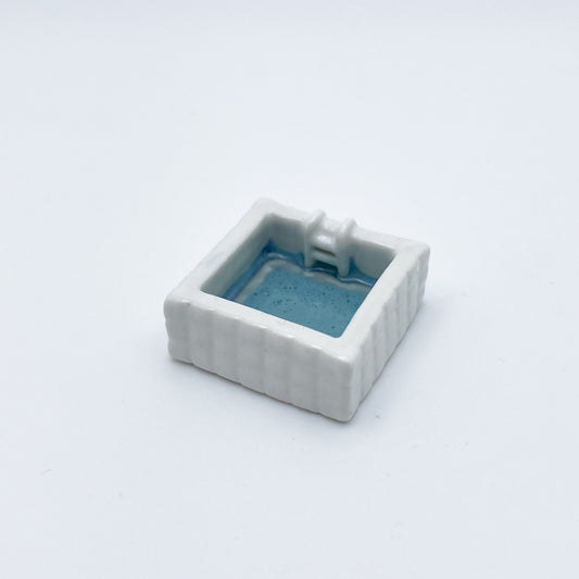 MINI SQUARE POOL TRINKET DISH - WHITE