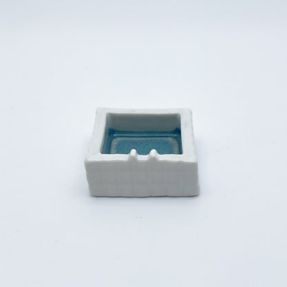 MINI SQUARE POOL TRINKET DISH - WHITE