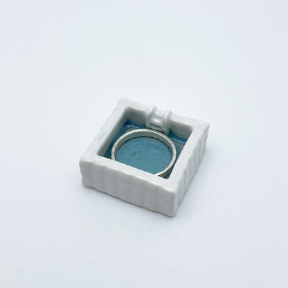 MINI SQUARE POOL TRINKET DISH - WHITE