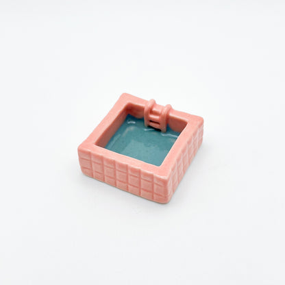 MINI SQUARE POOL TRINKET DISH - PINK