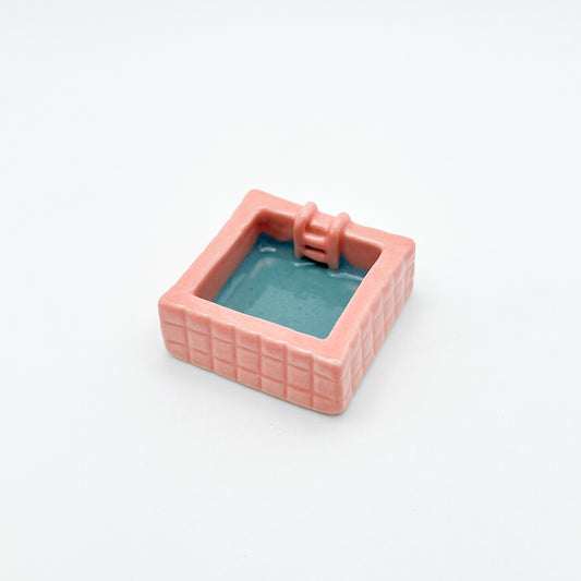 MINI SQUARE POOL TRINKET DISH - PINK